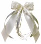 Preview: Antennenschleifen zur Hochzeit " HEART " SCH0131 im 10er Set - weiß