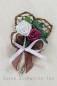 Preview: Gästeanstecker zur Hochzeit " Isabell " im 10er Set AS0010 - weiß, bordeaux