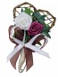 Preview: Gästeanstecker zur Hochzeit " Isabell " im 10er Set AS0010 - weiß, bordeaux