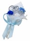 Preview: Gästeanstecker " Kim " zur Hochzeit im 10er Set AS0014 - blau, hellblau, weiß