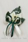 Preview: Gästeanstecker "Saskia" zur Hochzeit AS0016 im 10er Set mit Calla - grün, creme