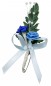 Preview: Gästeanstecker " Julia " zur Hochzeit im 10er Set AS0029 - hellblau, blau