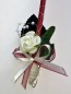 Preview: Gästeanstecker zur Hochzeit im 10er Set AS0044 Gothik - schwarz, weiß, bordeaux