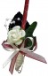 Preview: Gästeanstecker zur Hochzeit im 10er Set AS0044 Gothik - schwarz, weiß, bordeaux