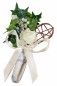 Preview: Gästeanstecker "Silke" zur Hochzeit AS0063 - creme, braun, Rebenherz - 10 Stück