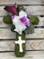Preview: Grabschmuck, Allerheiligengesteck, Kreuz FH0012 - Moos - Calla