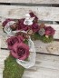 Preview: Grabschmuck, Allerheiligengesteck, Kreuz FH0014 - Moos - Rosen mauve mit Engel