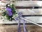 Preview: Grabschmuck, Allerheiligengesteck, Stab HERZ FH0018 - Weidenherz weiß flieder