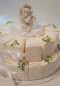 Preview: 2 stöckige schöne Gastgeschenke Torte Engel Taufe Geburt Kommunion GG0043