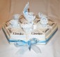 Preview: hellblaue Gastgeschenke Torte zur Geburt Taufe Junge GG0057