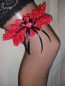 Preview: Strumpfband Hochzeit Fasching rot schwarz SB001