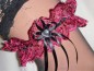 Preview: Strumpfband Hochzeit Fasching bordeaux schwarz SB039