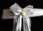 Preview: Antennenschleifen " Zoe " zur Hochzeit SCH0023 im 10er Set - weiß, silber