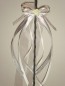 Preview: Antennenschleifen " Zoe " zur Hochzeit SCH0023 im 10er Set - weiß, silber