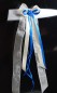 Preview: Antennenschleifen " Zoe " zur Hochzeit SCH0024 im 10er Set - creme, blau