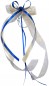 Preview: Antennenschleifen " Zoe " zur Hochzeit SCH0024 im 10er Set - creme, blau