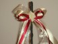 Preview: Antennenschleifen " Zoe " zur Hochzeit SCH0025 im 10er Set - creme, bordeaux