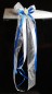 Preview: Antennenschleifen " Zoe " zur Hochzeit SCH0026 im 10er Set - weiß, blau