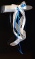 Preview: Antennenschleifen " Zoe " zur Hochzeit SCH0026 im 10er Set - weiß, blau