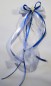 Preview: Antennenschleifen " Zoe " zur Hochzeit SCH0026 im 10er Set - weiß, blau
