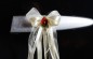 Preview: Antennenschleifen " Zoe " zur Hochzeit SCH0027 im 10er Set - creme, bordeaux
