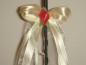 Preview: Antennenschleifen " Zoe " zur Hochzeit SCH0027 im 10er Set - creme, bordeaux