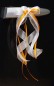 Preview: Antennenschleifen " Zoe " zur Hochzeit SCH0028 im 10er Set - weiß, orange