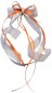 Preview: Antennenschleifen " Zoe " zur Hochzeit SCH0028 im 10er Set - weiß, orange