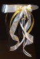 Preview: Antennenschleifen " Zoe " zur Hochzeit SCH0031 im 10er Set - weiss, gold