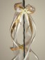 Preview: Antennenschleifen " Zoe " zur Hochzeit SCH0031 im 10er Set - weiss, gold
