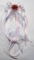 Preview: Antennenschleifen " Zoe " zur Hochzeit SCH0034 im 10er Set - weiss pink