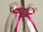 Preview: Antennenschleifen " Zoe " zur Hochzeit SCH0035 im 10er Set - weiss, beere, magenta