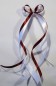Preview: Antennenschleifen " Lena " zur Hochzeit SCH0037 im 25er Set - weiss, bordeaux