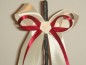 Preview: Antennenschleifen zur Hochzeit " Emily " SCH0039 im 10er Set - creme, bordeaux
