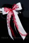 Preview: Antennenschleifen " Aurelia " zur Hochzeit im 10er Set SCH0059 - weiß, rot