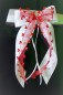 Preview: Antennenschleifen " Aurelia " zur Hochzeit im 10er Set SCH0059 - weiß, rot