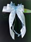 Preview: Antennenschleifen " Aurelia " zur Hochzeit im 10er Set SCH0061 - weiß, hellblau