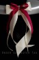 Preview: Antennenschleifen " Lisa " zur Hochzeit SCH0076 im 25er Set - creme, bordeaux