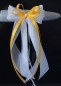 Preview: Antennenschleifen " Xenia " zur Hochzeit SCH0080 im 10er Set - weiß, gelb