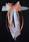 Preview: Antennenschleifen " Xenia " zur Hochzeit SCH0083 im 10er Set - weiß, orange