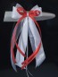 Preview: Antennenschleifen " Xenia " zur Hochzeit SCH0084 im 10er Set - weiß, rot