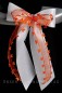 Preview: Antennenschleifen " Aurelia " zur Hochzeit im 10er Set SCH0113 - weiß, orange