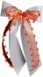 Preview: Antennenschleifen " Aurelia " zur Hochzeit im 10er Set SCH0113 - weiß, orange
