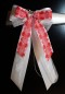 Preview: Antennenschleifen " Valentina " zur Hochzeit SCH0126 im 10er Set - weiss, rot