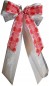 Preview: Antennenschleifen " Valentina " zur Hochzeit SCH0126 im 10er Set - weiss, rot