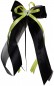 Preview: Antennenschleifen zur Hochzeit " Scarlett " SCH0129 im 10er Set - grün, schwarz, gothic