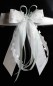 Preview: Antennenschleifen zur Hochzeit " HEART " SCH0134 im 10er Set - silber, grau, weiß
