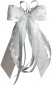 Preview: Antennenschleifen zur Hochzeit " HEART " SCH0134 im 10er Set - silber, grau, weiß