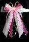 Preview: Antennenschleifen zur Hochzeit " HEART " SCH0138 im 10er Set - pink, rosa, weiß