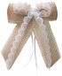 Preview: Antennenschleifen " Claire " zur Hochzeit SCH0146 im 10er Set vintage, shabby, Spitze, Jute, Landhaus